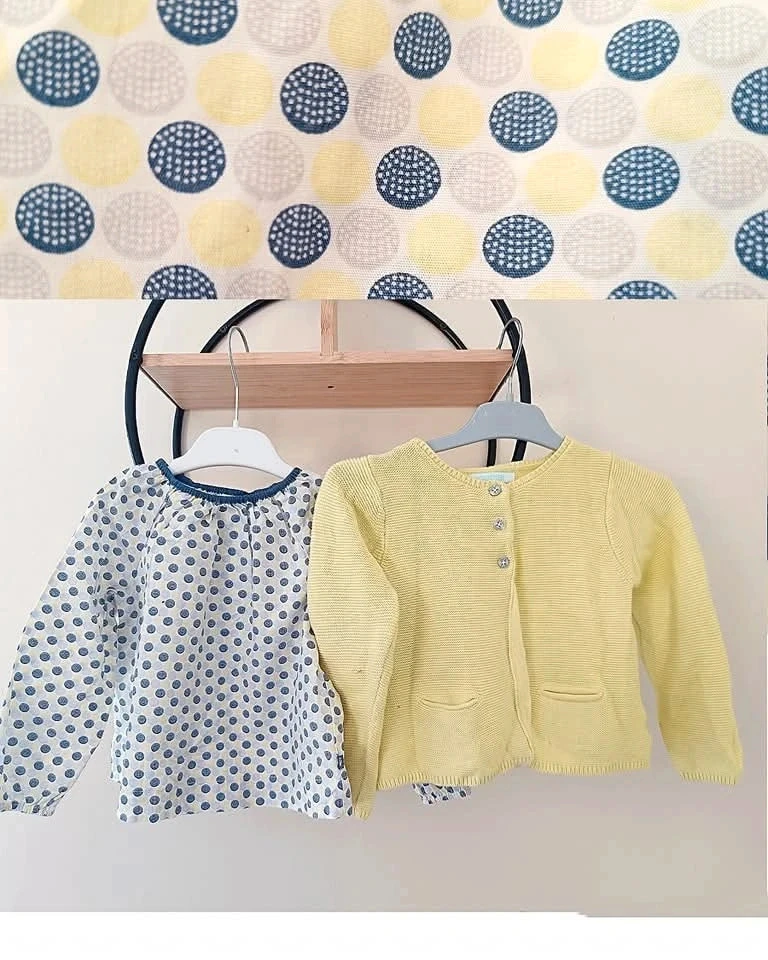 23 mois 2 ans ensemble blouse été gilet obaibi okaidi